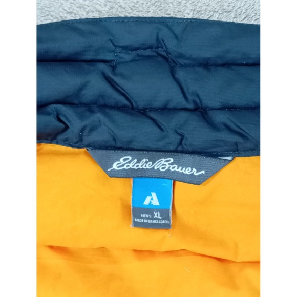 Eddie Bauer First Ascent StormDown 800 Puffer Vest Men XL Black Orange Lining - Picture 2 of 16